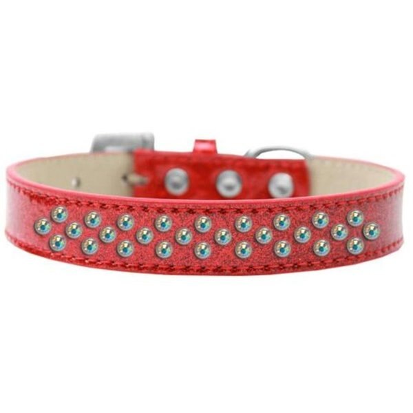 Sprinkles Ice Cream AB Crystals Dog CollarRed Size 14